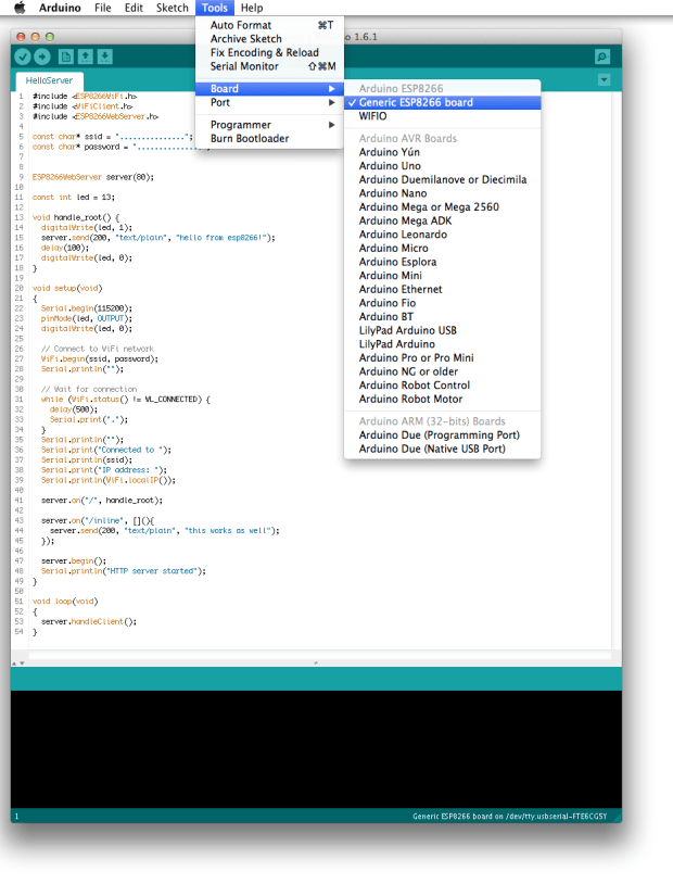 Custom build of the Arduino IDE with support for the ESP8266 chip and the esptool programmer.