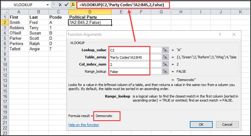 Vlookup mapped RIS